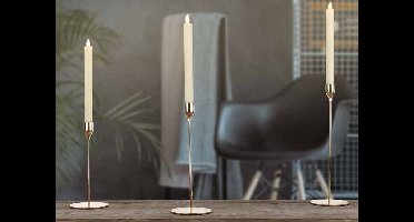 3 HI Kandelaars - Kaarsenstandaardset - ø 10 cm - Goudkleurig