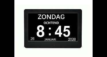 Fedec Dementieklok 7 inch met afstandsbediening