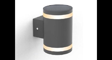 FlinQ Dusk - Solar Wandlamp - Solar Tuinverlichting - Bewegingssensor - Zwart