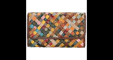 Beagles Overslag Portemonnee Multi Leer Braided