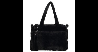 Beagles Faux Fur Handtas/Schoudertas Barakaldo Zwart