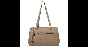 Beagles Leather Handtas/Schoudertas Benidorm Taupe