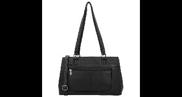 Beagles Leather Handtas/Schoudertas Benidorm Zwart