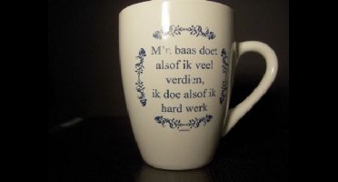 Tekst kopje Mijn baas doet alsof - Delfts Blauw