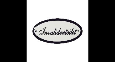 Deurbordje ovaal emaille Invalidentoilet