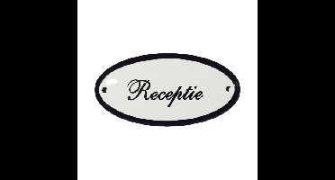 Deurbordje ovaal emaille Receptie