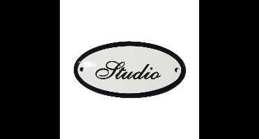 Deurbord emaille ovaal Studio