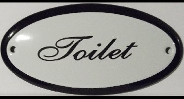Deurbordje ovaal Toilet