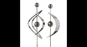 Tuinsteker Santorini zilver kleurig