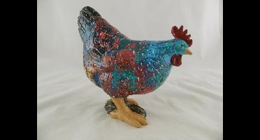 Grote gekleurde kip polystone