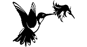 Geluksvogel kolibrie op bloem