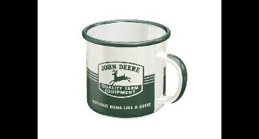 John Deere farm emaille mok