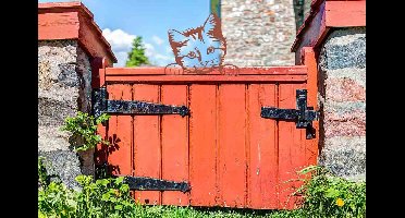 Metalen Kiekeboe roestkleurige Kat Kitty