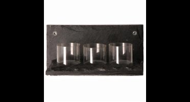 Leisteen muur kaarsenhouder driedubbel / Outhings