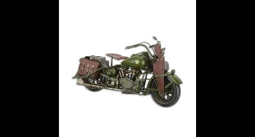 Miniatuurmodel tinnen leger motorfiets