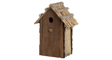 Koolmees nestkastje rieten dak / Esschert Design