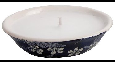 Schaal met kaars klein Blue Blossom / Esschert Design