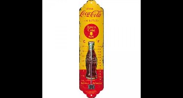 Thermometer metaal Coca Cola Yellow Bottles