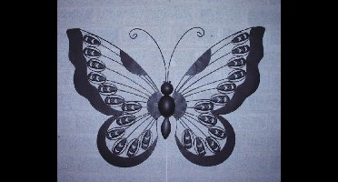 Vlinder wanddecoratie van metaal