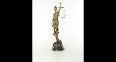 Vrouwe Justitia goudkleurig
