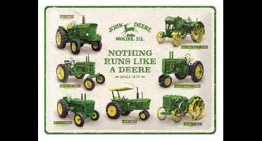 Wandbord tractoren John Deere