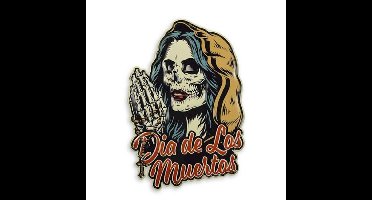 Wandplaat tin in reliëf gemaakt Dia De Los Muertos