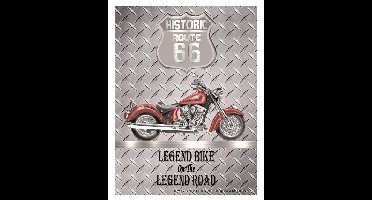 Wandplaat Route 66 Legend Bike