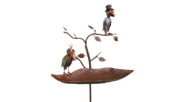 Drinkbak tuinsteker 2 raven gekleurd