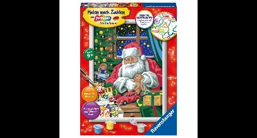 Schilderen op Nummer Kerstman Kerstwerkplaats