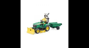 62104 Bruder Figuur Tuinman met Zitgrasmaaier met Aanhanger