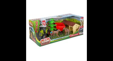 Boerderij Set Stal + Tractor 7 Delig Licht+ Geluid