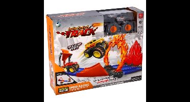 Racebaan Met Vlammen Met 1 Diecast Auto