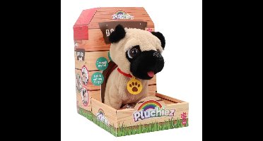 Pluchiez Blaffende Franse Bulldog Frankie Met Uitlaten