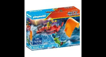 70144 Playmobil Redding Op Zee: Kitesurfersredding Met Boot