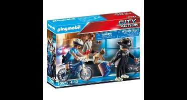 70573 Playmobil Politiefiets: Achtervolging Van De Zakkenroller