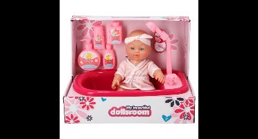 My Beautiful Dollsroom Poppenbadje Met Douchefunctie, Pop en Acc.