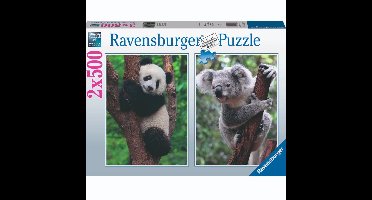 Ravensburger Puzzel Panda En Koala 2 X 500 Stukjes