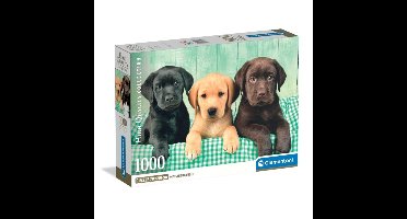 Clementoni Puzzel 1000 Stuks Labrador Pubs 3 Kleuren Compact