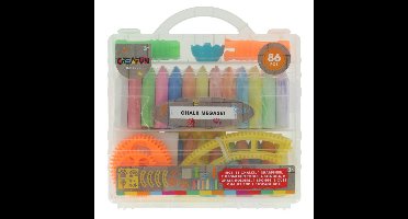 Stoepkrijt Mega Set 86 Delig Creafun Oudoor
