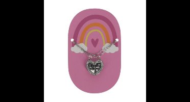 Best Friends Forever Ketting Zilverkleur Hart