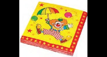 Servetten 33*33cm Clown