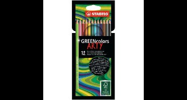 Stabilo greencolors kleurpotloden arty etui 12 stuks
