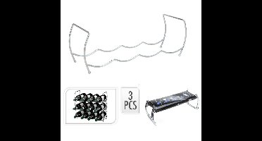 Excellent Houseware Wijnrek Stapelbaar Chroom