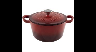 Braadpan Tomado Gietijzer Rood 24 Cm
