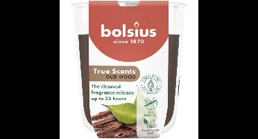 Bolsius Geurglas True Scents Oud Wood 80/73