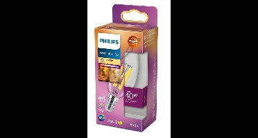 Philips led lamp E14 40W 470Lm kaars helder dimbaar