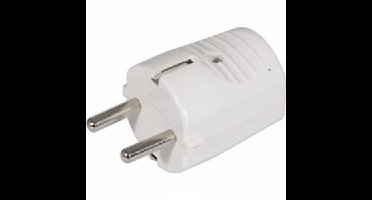 Scanpart Stekker randaarde recht wit