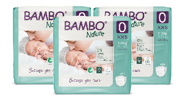 Bambo Nature Luiers Maat 0 XXS Multiverpakking