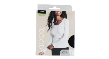 Boody Damestop Lange Mouw Zwart S