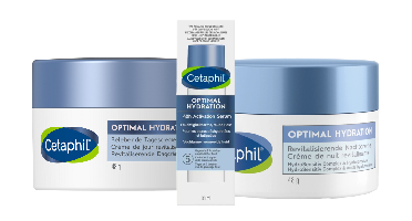 Cetaphil Optimal Hydration Revitaliserende Dagcrème + Nachtcrème +Serum Combi